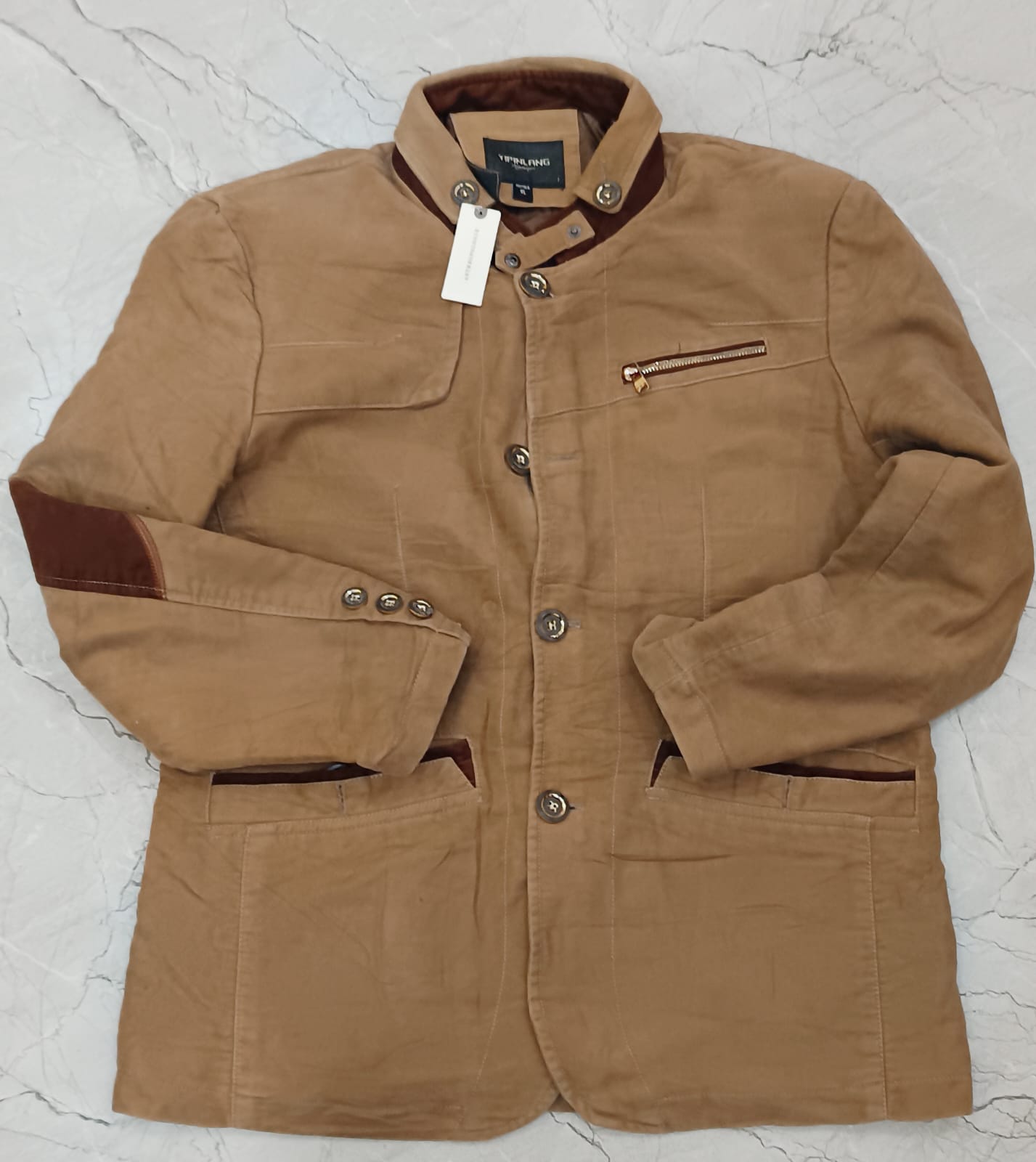 Men’s Camel Brown Casual Jacket – Smart & Versatile